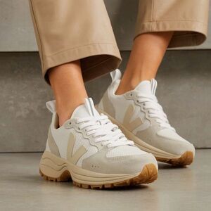 Veja White and Tan Women's Sneakers